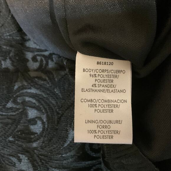 JS Collections Embroidered Lace Midi Sheath Cocktail Dress Black Size 18 - Picture 10 of 11